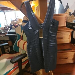 Scalloped Woven Satin Mini Dress